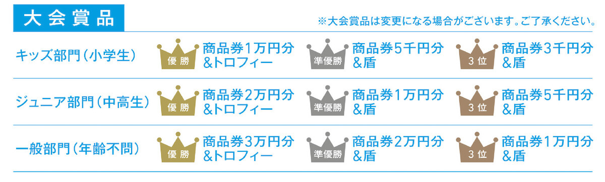 大会の商品の画像